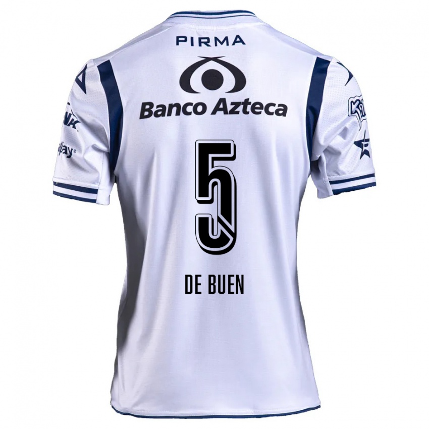 Criança Camisola Diego De Buen #5 Branco Azul Marinho Principal 2024/25 Camisa Brasil