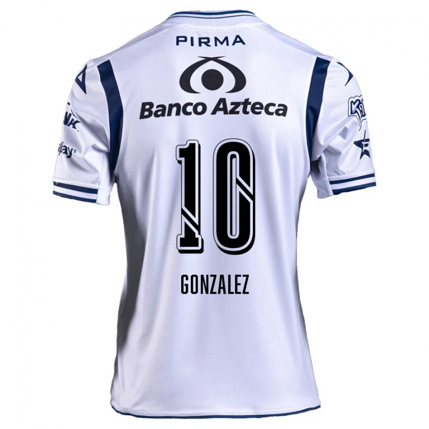 Criança Camisola Jair González #10 Branco Azul Marinho Principal 2024/25 Camisa Brasil