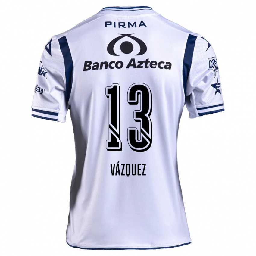 Criança Camisola Ivo Vázquez #13 Branco Azul Marinho Principal 2024/25 Camisa Brasil