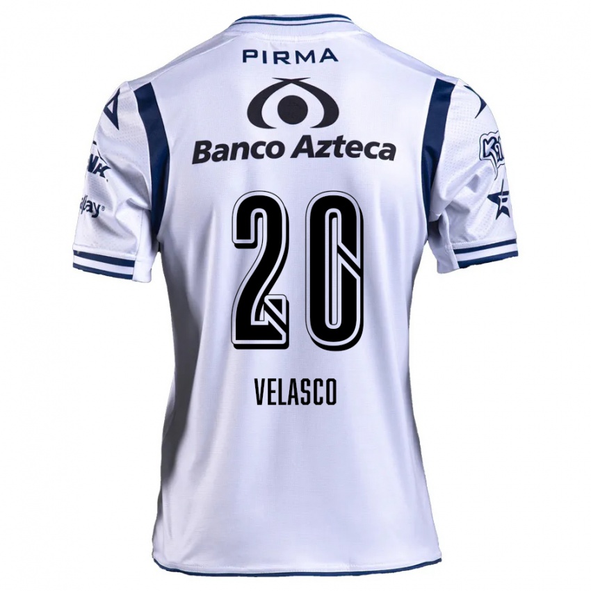 Criança Camisola Kevin Velasco #20 Branco Azul Marinho Principal 2024/25 Camisa Brasil