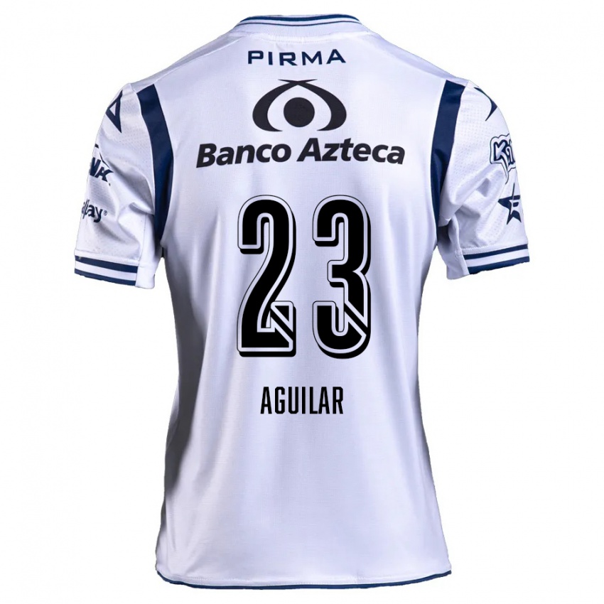 Criança Camisola Daniel Aguilar #23 Branco Azul Marinho Principal 2024/25 Camisa Brasil