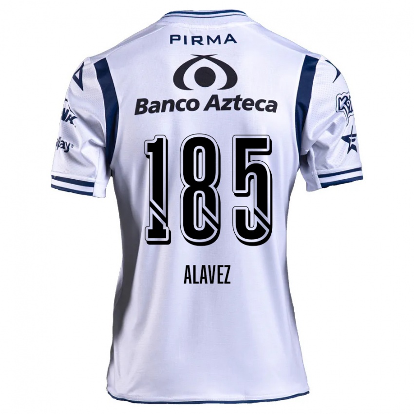 Criança Camisola Brian Alavez #185 Branco Azul Marinho Principal 2024/25 Camisa Brasil