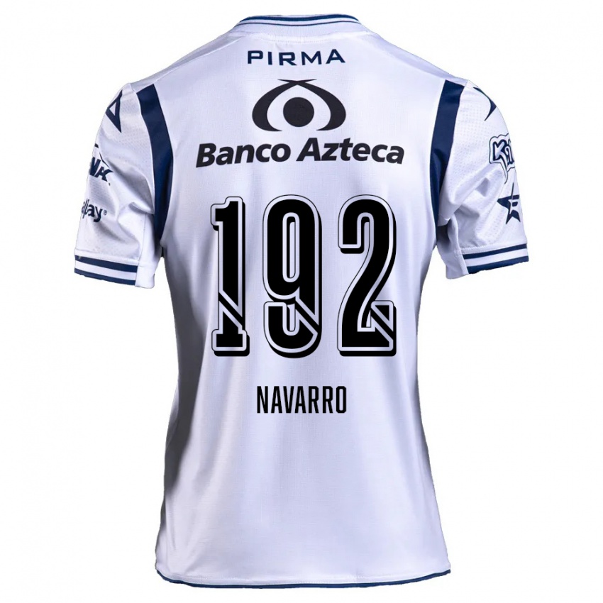 Criança Camisola Eduardo Navarro #192 Branco Azul Marinho Principal 2024/25 Camisa Brasil