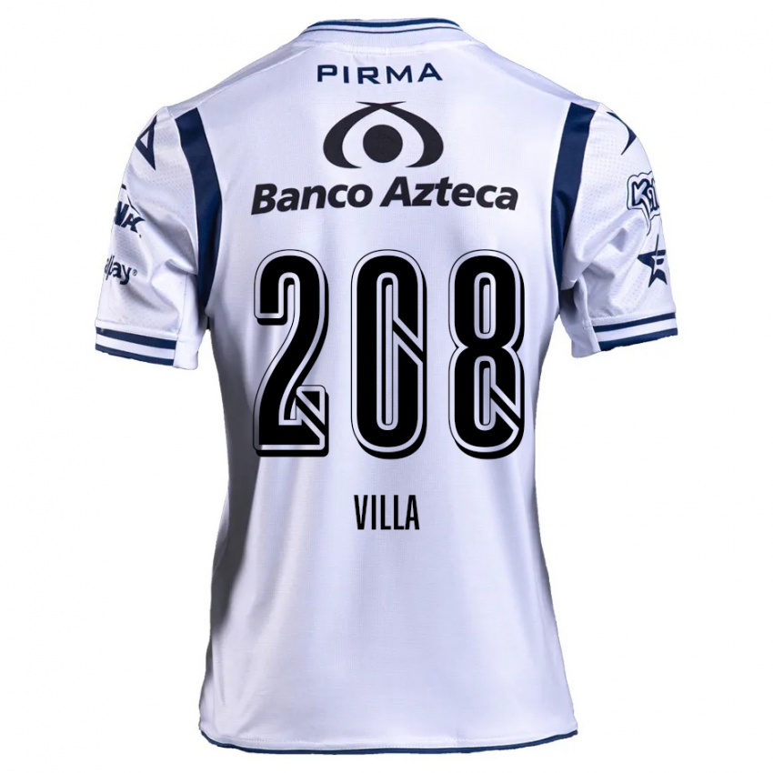 Criança Camisola Patrick Villa #208 Branco Azul Marinho Principal 2024/25 Camisa Brasil