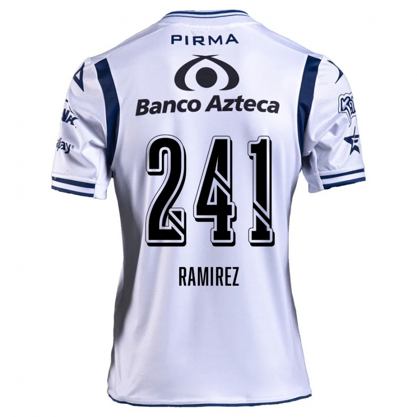 Criança Camisola Eduardo Ramírez #241 Branco Azul Marinho Principal 2024/25 Camisa Brasil