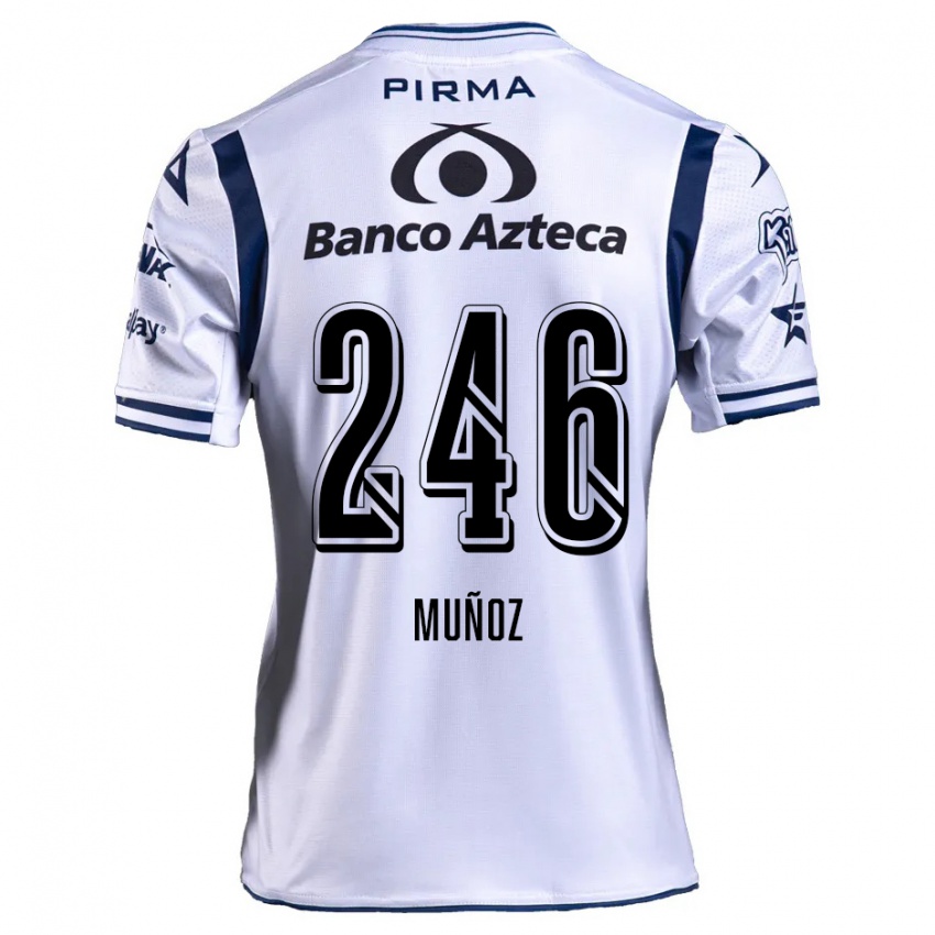 Criança Camisola Zamier Muñoz #246 Branco Azul Marinho Principal 2024/25 Camisa Brasil