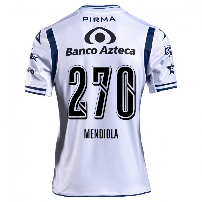 Criança Camisola Carlos Mendiola #270 Branco Azul Marinho Principal 2024/25 Camisa Brasil