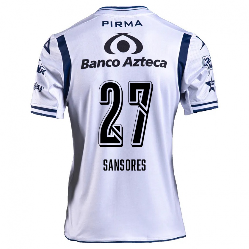 Criança Camisola Miguel Sansores #27 Branco Azul Marinho Principal 2024/25 Camisa Brasil