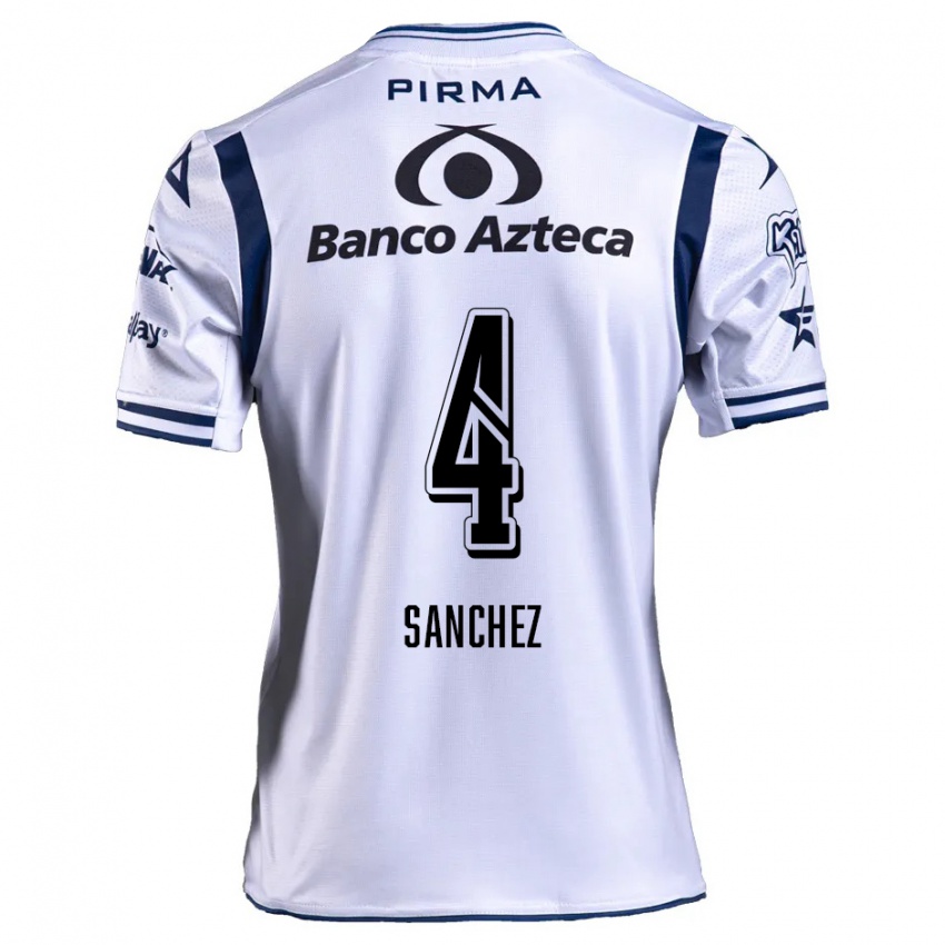 Criança Camisola Liliana Sánchez #4 Branco Azul Marinho Principal 2024/25 Camisa Brasil