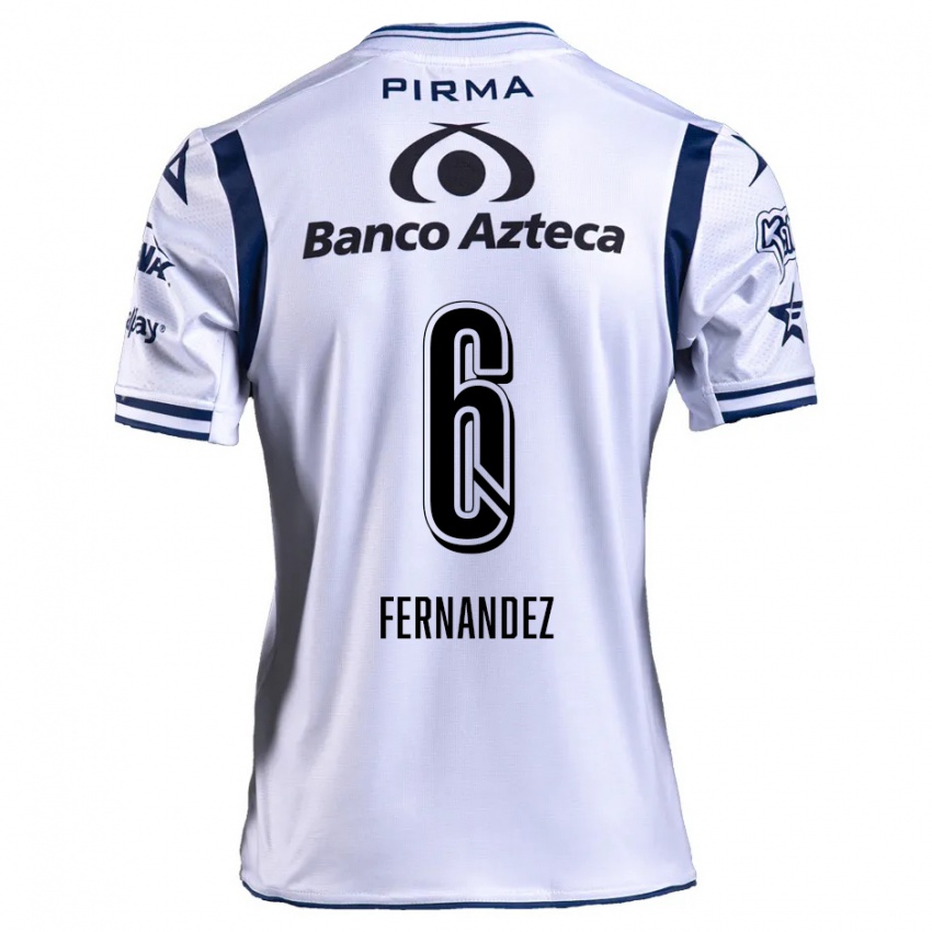 Criança Camisola Liliana Fernández #6 Branco Azul Marinho Principal 2024/25 Camisa Brasil