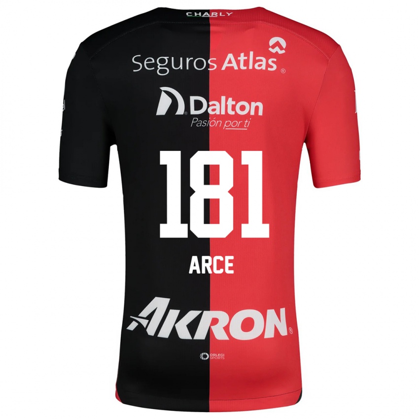 Criança Camisola Edson Arce #181 Vermelho Preto Principal 2024/25 Camisa Brasil