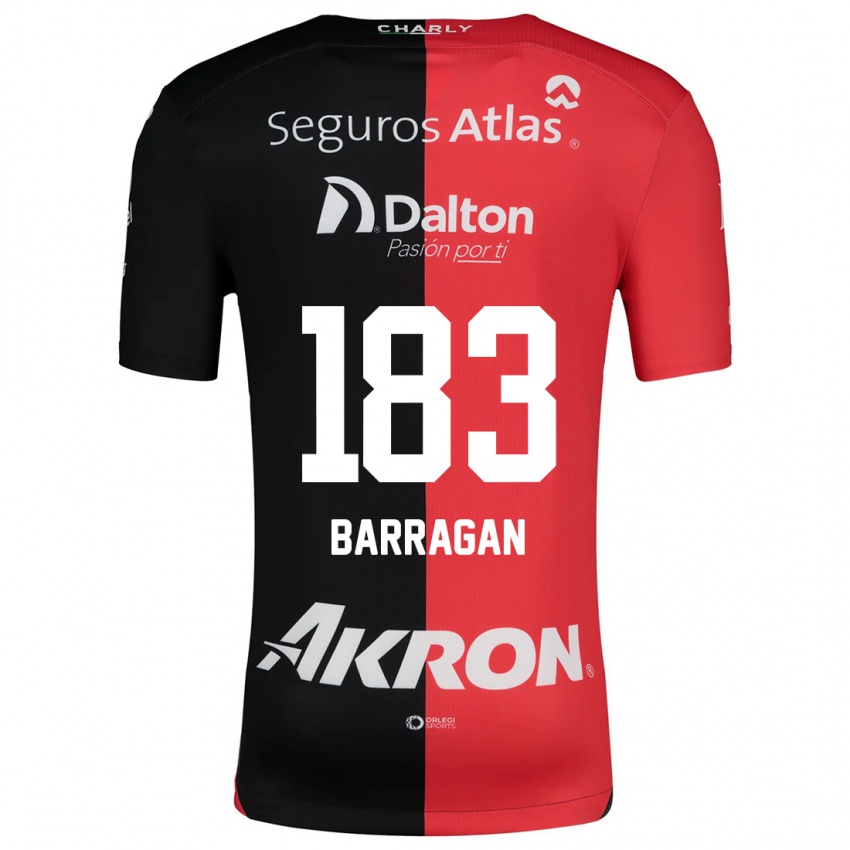 Criança Camisola Roberto Barragán #183 Vermelho Preto Principal 2024/25 Camisa Brasil