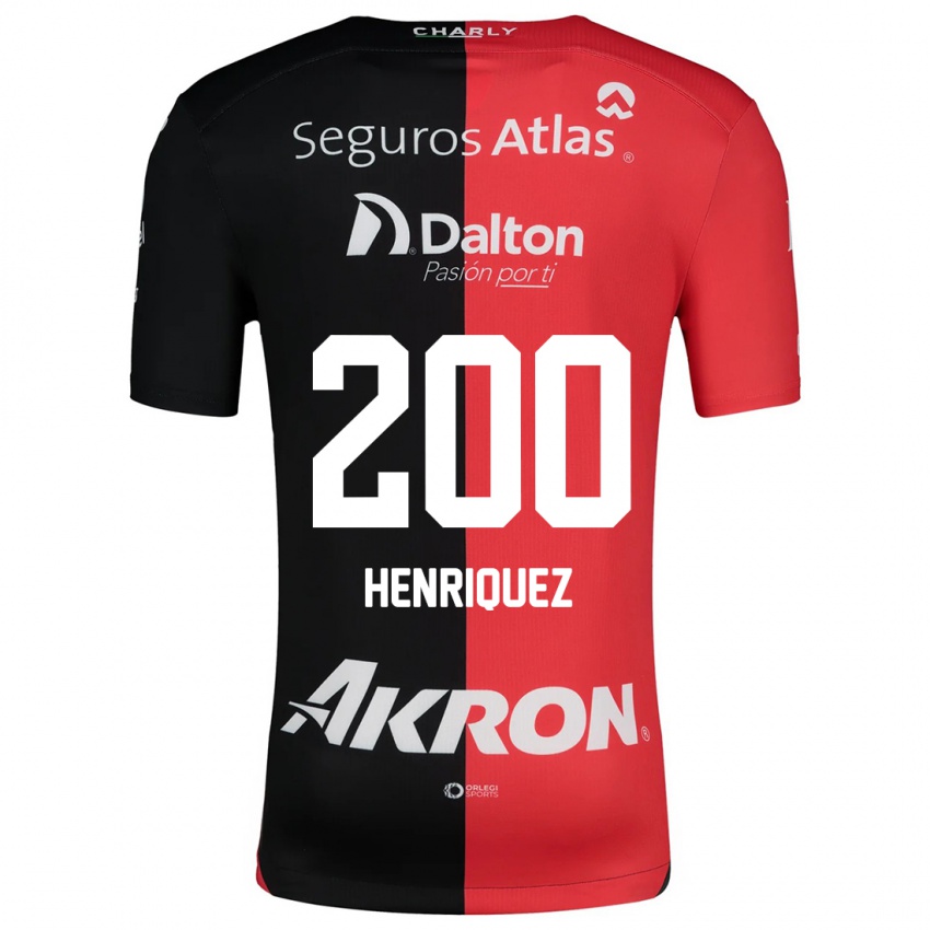 Criança Camisola Carlos Henríquez #200 Vermelho Preto Principal 2024/25 Camisa Brasil