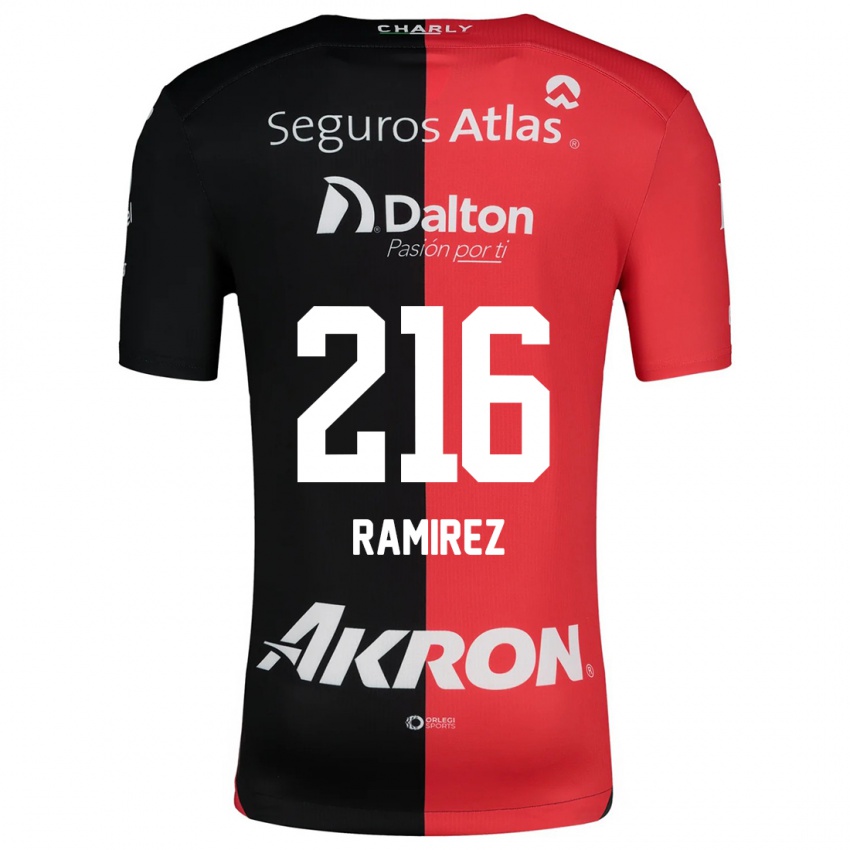 Criança Camisola Paulo Ramírez #216 Vermelho Preto Principal 2024/25 Camisa Brasil