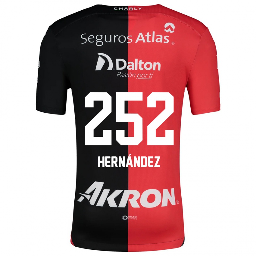 Criança Camisola Luis Hernández #252 Vermelho Preto Principal 2024/25 Camisa Brasil