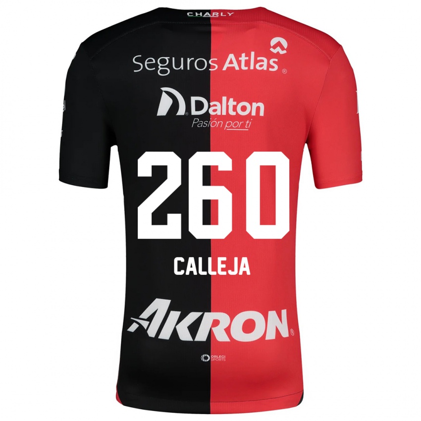 Criança Camisola Diego Calleja #260 Vermelho Preto Principal 2024/25 Camisa Brasil