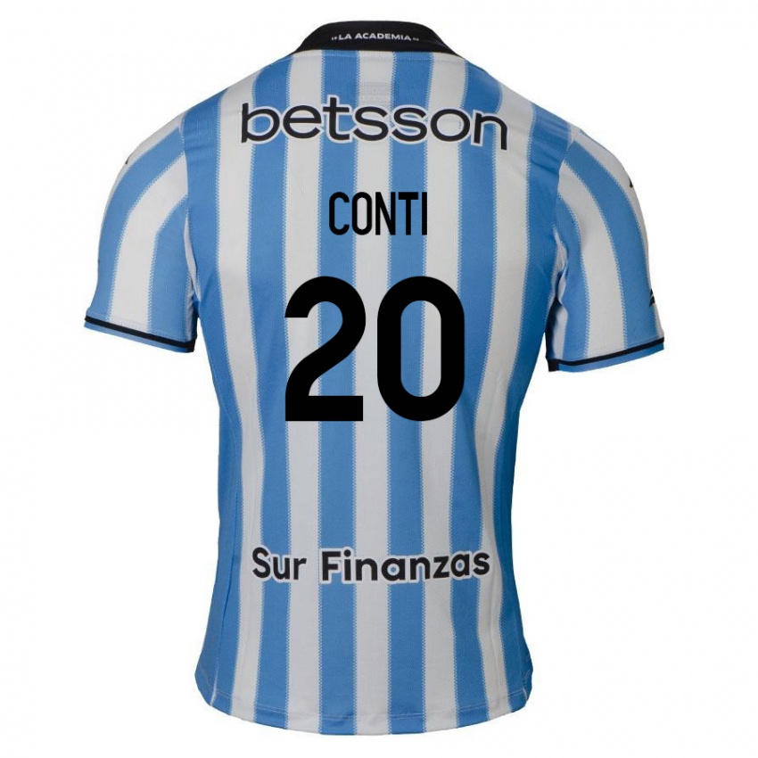 Criança Camisola Germán Conti #20 Azul Branco Preto Principal 2024/25 Camisa Brasil