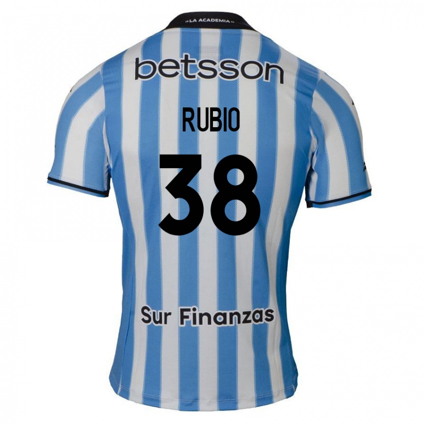 Criança Camisola Tobías Rubio #38 Azul Branco Preto Principal 2024/25 Camisa Brasil