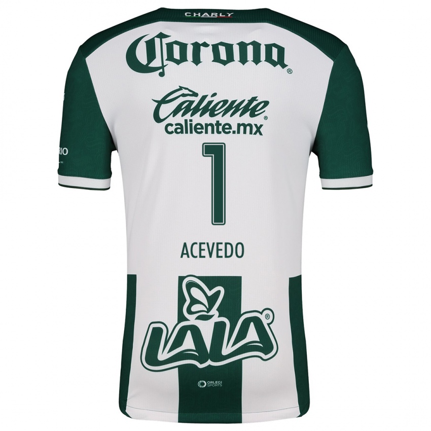 Criança Camisola Carlos Acevedo #1 Verde Branco Principal 2024/25 Camisa Brasil