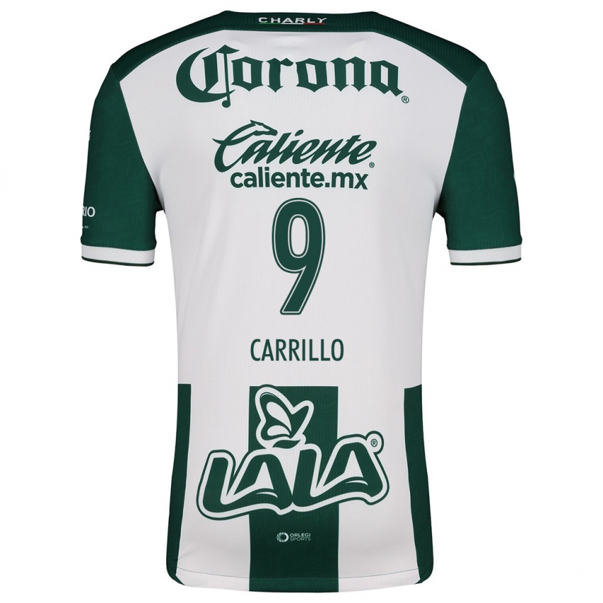 Criança Camisola Jordán Carrillo #9 Verde Branco Principal 2024/25 Camisa Brasil