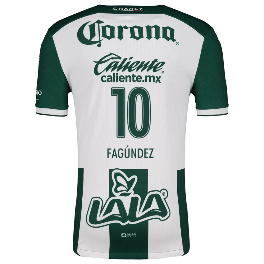 Criança Camisola Franco Fagúndez #10 Verde Branco Principal 2024/25 Camisa Brasil