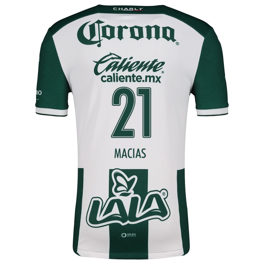 Criança Camisola José Juan Macías #21 Verde Branco Principal 2024/25 Camisa Brasil