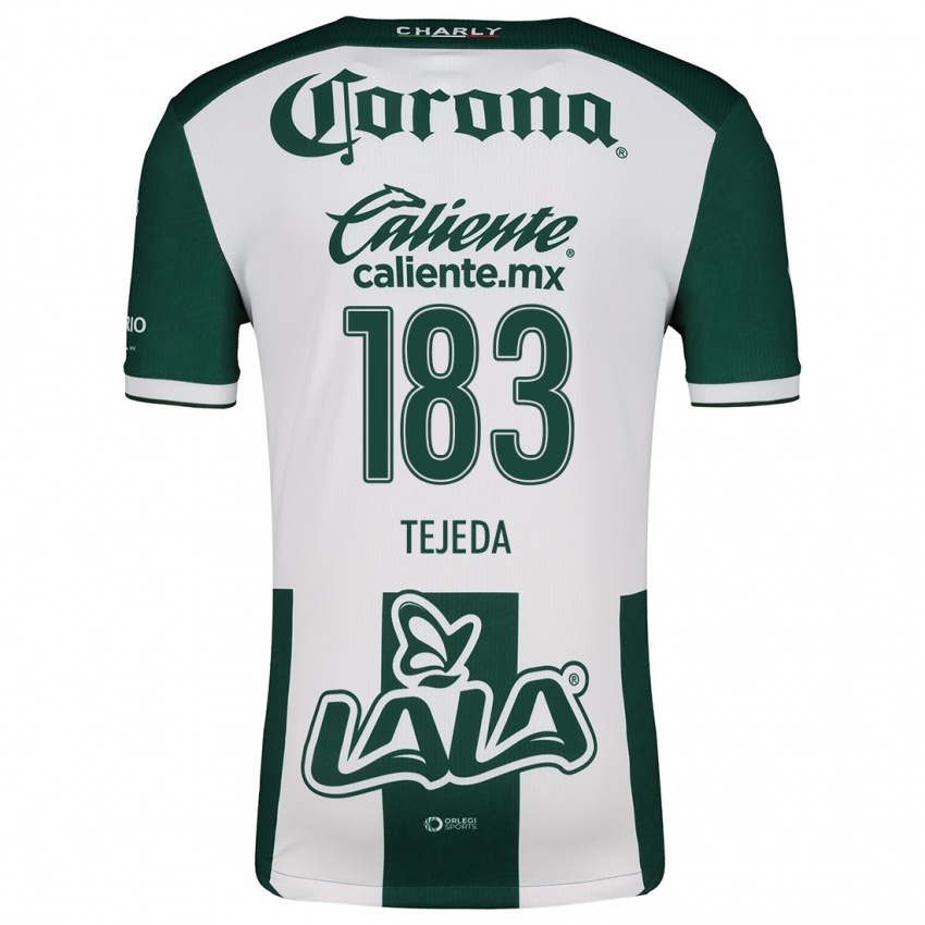 Criança Camisola Juan Tejeda #183 Verde Branco Principal 2024/25 Camisa Brasil