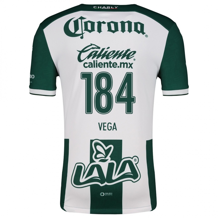 Criança Camisola Luis Vega #184 Verde Branco Principal 2024/25 Camisa Brasil