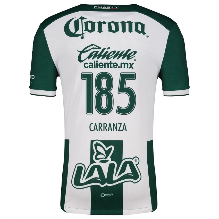 Criança Camisola Héctor Carranza #185 Verde Branco Principal 2024/25 Camisa Brasil