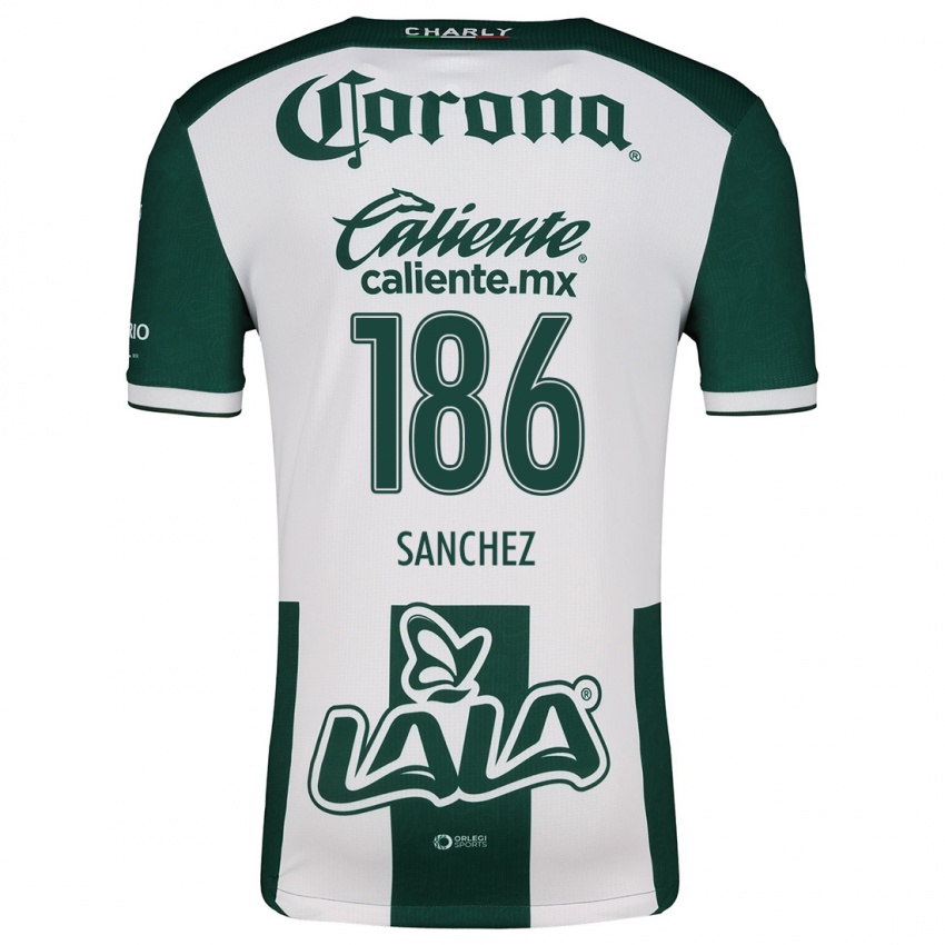 Criança Camisola David Sánchez #186 Verde Branco Principal 2024/25 Camisa Brasil