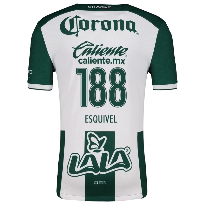 Criança Camisola Bruno Esquivel #188 Verde Branco Principal 2024/25 Camisa Brasil