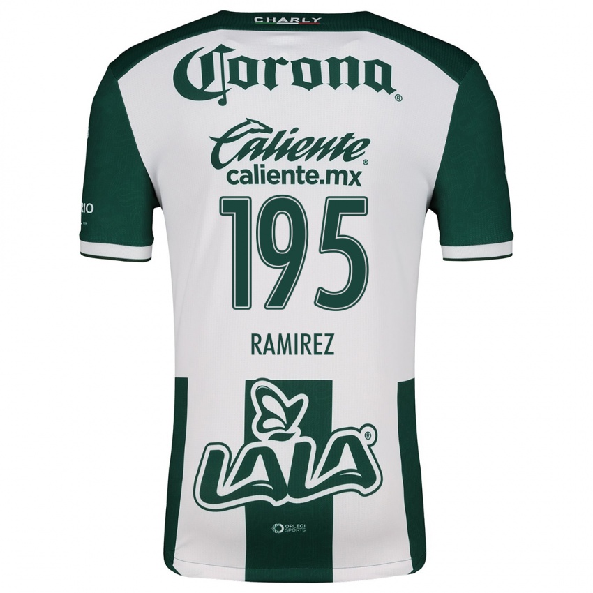 Criança Camisola Jesús Ramírez #195 Verde Branco Principal 2024/25 Camisa Brasil