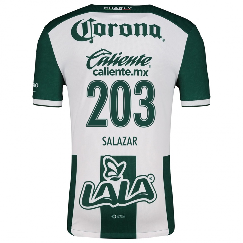 Criança Camisola Roberto Salazar #203 Verde Branco Principal 2024/25 Camisa Brasil