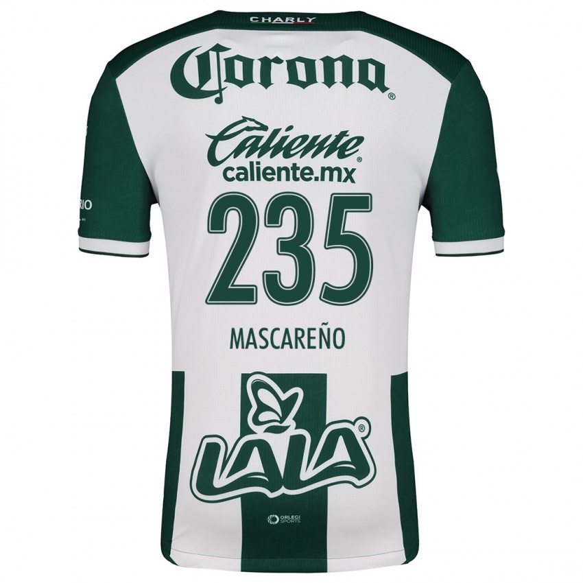 Criança Camisola Luis Mascareño #235 Verde Branco Principal 2024/25 Camisa Brasil