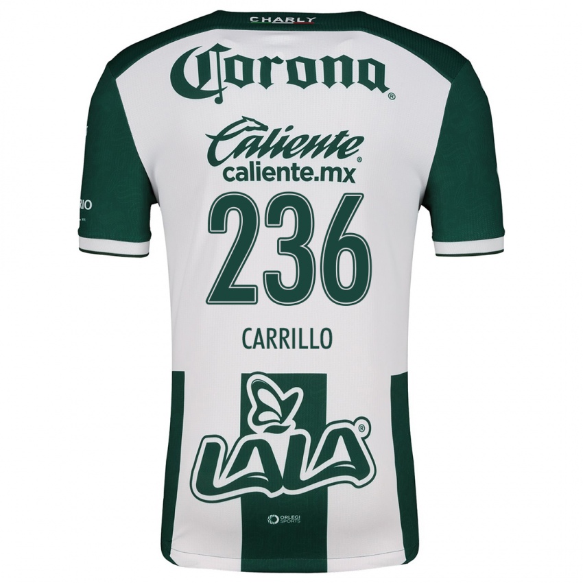 Criança Camisola Fernando Carrillo #236 Verde Branco Principal 2024/25 Camisa Brasil