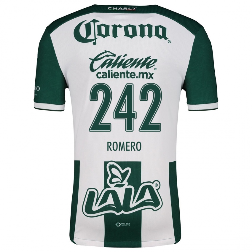 Criança Camisola Ángel Romero #242 Verde Branco Principal 2024/25 Camisa Brasil