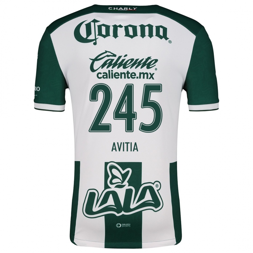 Criança Camisola Samuel Avitia #245 Verde Branco Principal 2024/25 Camisa Brasil