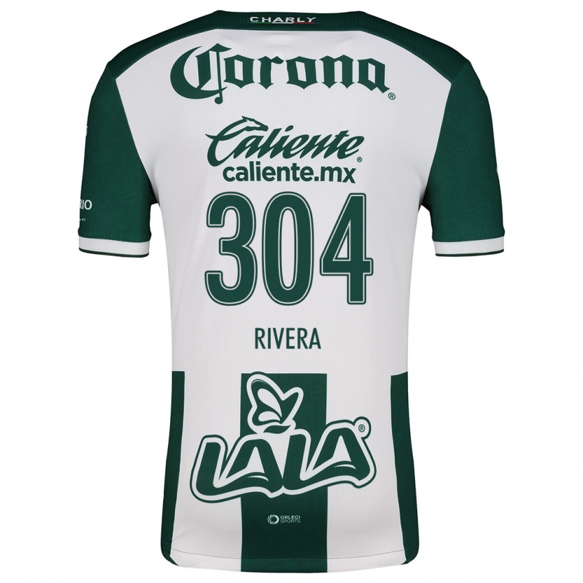 Criança Camisola Jorge Rivera #304 Verde Branco Principal 2024/25 Camisa Brasil