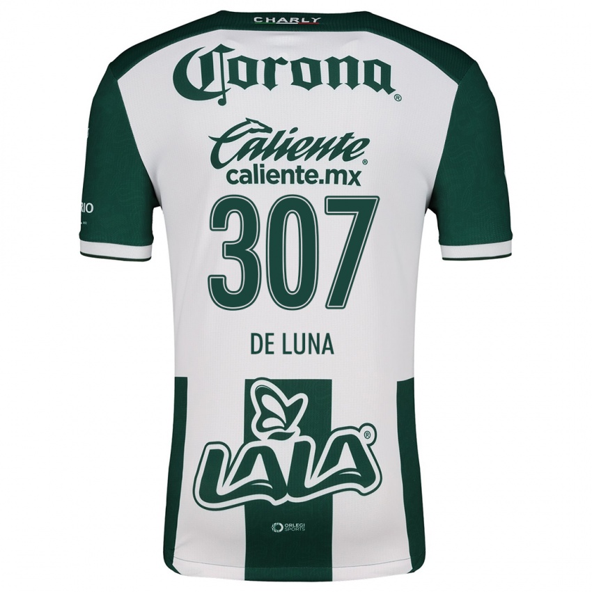 Criança Camisola Eduardo De Luna #307 Verde Branco Principal 2024/25 Camisa Brasil