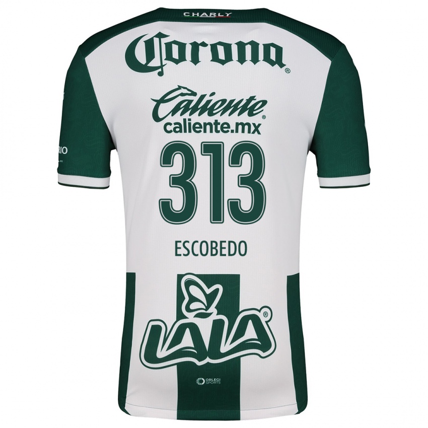 Criança Camisola Rodrigo Escobedo #313 Verde Branco Principal 2024/25 Camisa Brasil