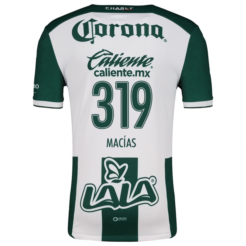 Criança Camisola Jesús Macías #319 Verde Branco Principal 2024/25 Camisa Brasil