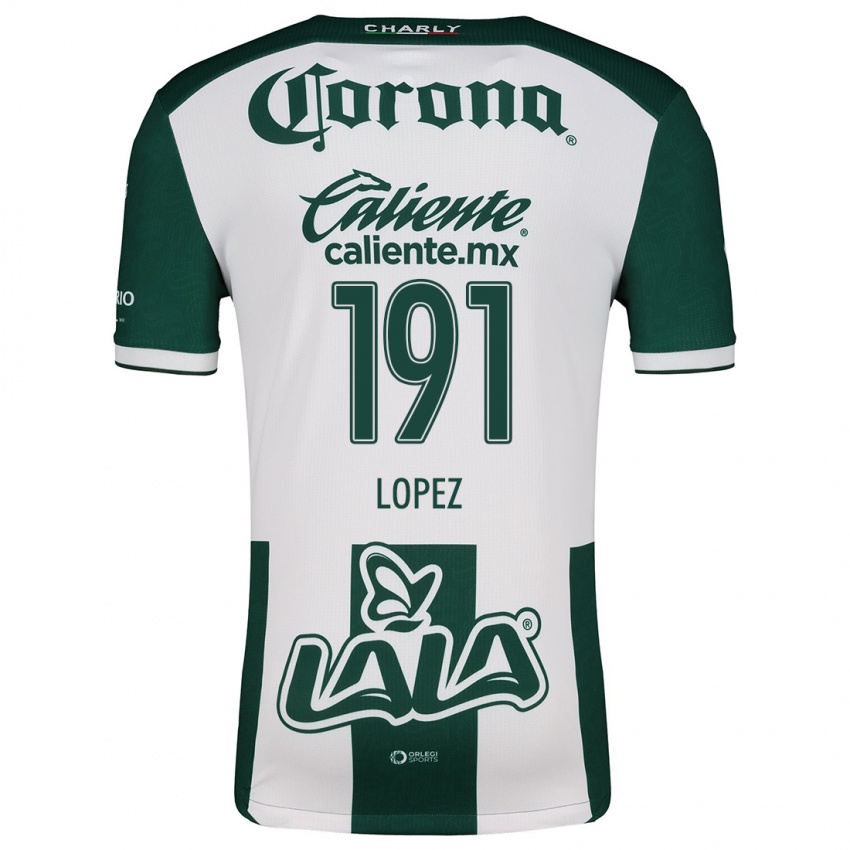 Criança Camisola Carlos López #191 Verde Branco Principal 2024/25 Camisa Brasil