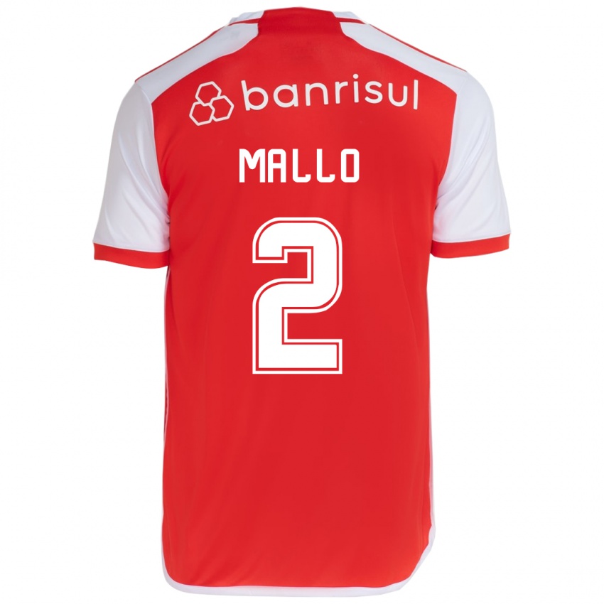 Criança Camisola Hugo Mallo #2 Vermelho Branco Principal 2024/25 Camisa Brasil