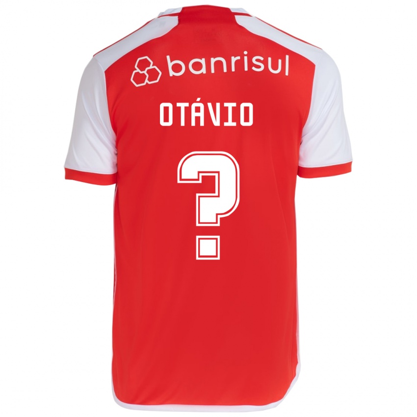 Criança Camisola Luis Otávio #0 Vermelho Branco Principal 2024/25 Camisa Brasil