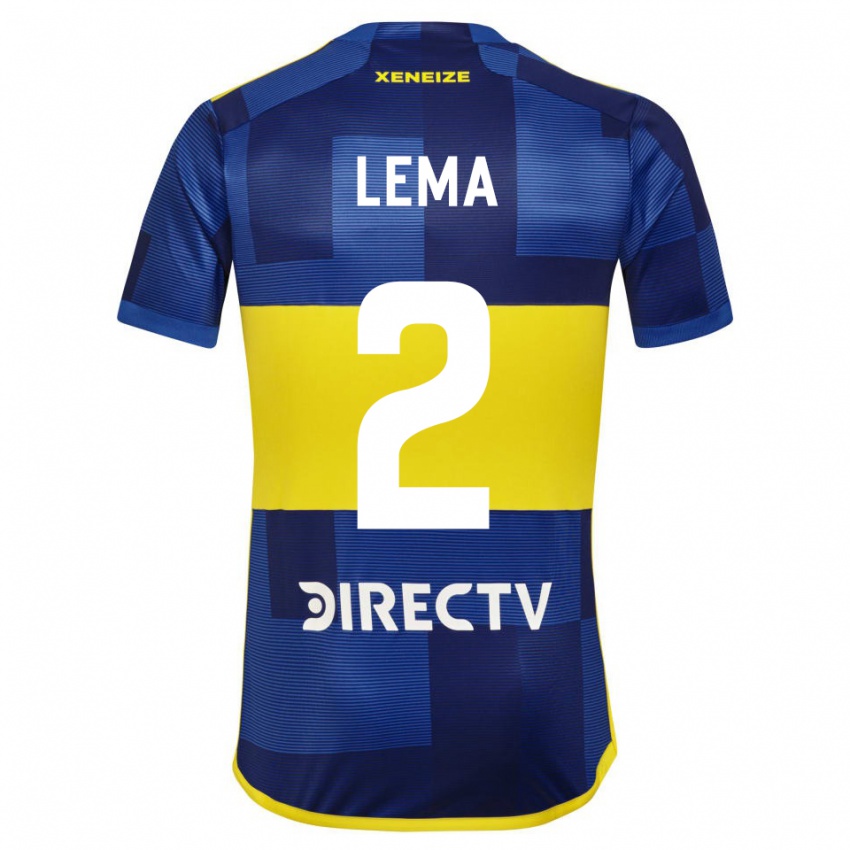 Criança Camisola Cristian Lema #2 Azul Amarelo Principal 2024/25 Camisa Brasil