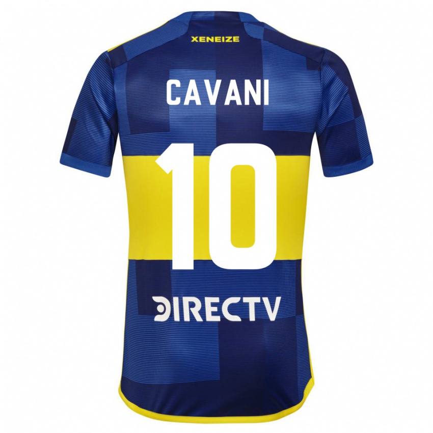 Criança Camisola Edinson Cavani #10 Azul Amarelo Principal 2024/25 Camisa Brasil