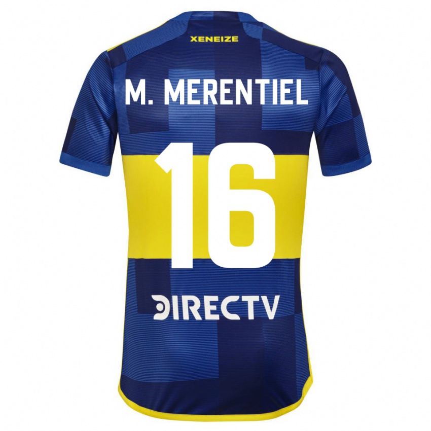 Criança Camisola Miguel Merentiel #16 Azul Amarelo Principal 2024/25 Camisa Brasil