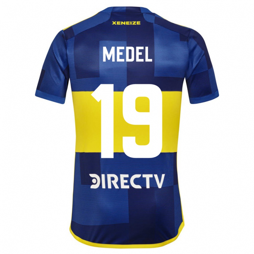 Criança Camisola Gary Medel #19 Azul Amarelo Principal 2024/25 Camisa Brasil