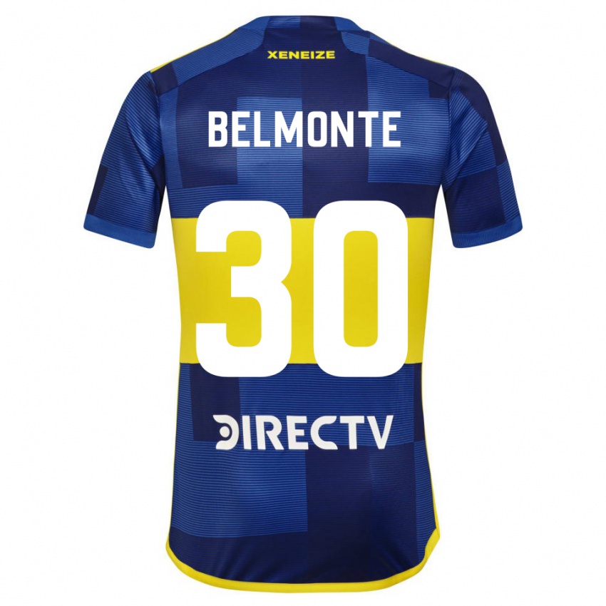 Criança Camisola Tomás Belmonte #30 Azul Amarelo Principal 2024/25 Camisa Brasil