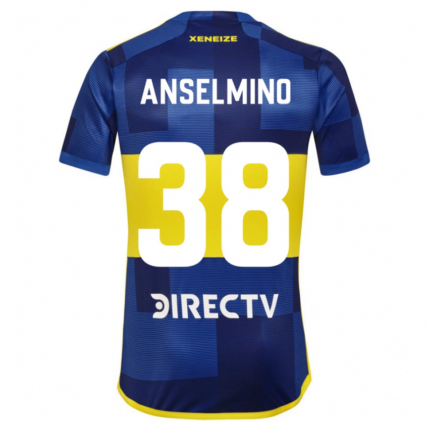 Criança Camisola Aarón Anselmino #38 Azul Amarelo Principal 2024/25 Camisa Brasil